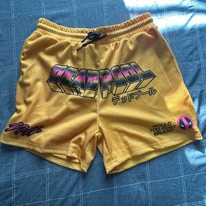Yellow Men's Athletic Shorts
